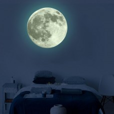30CM 3D Moon Glow in the Dark Luminous Fluorescent Home Room Wall Decal Sticker   401555590242